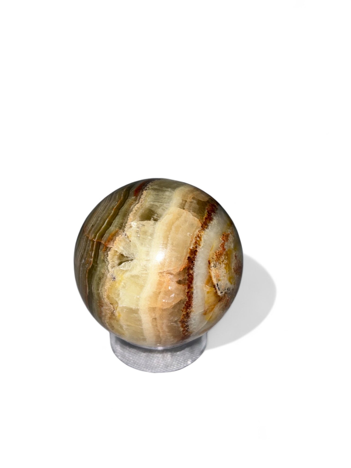 Green Banded Onyx Sphere