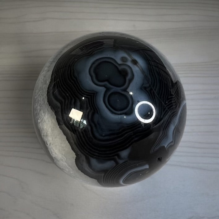 Black Agate Sphere